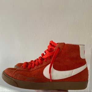 Red Suede Mid Nike Blazers